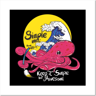 Octopus simple INK Posters and Art